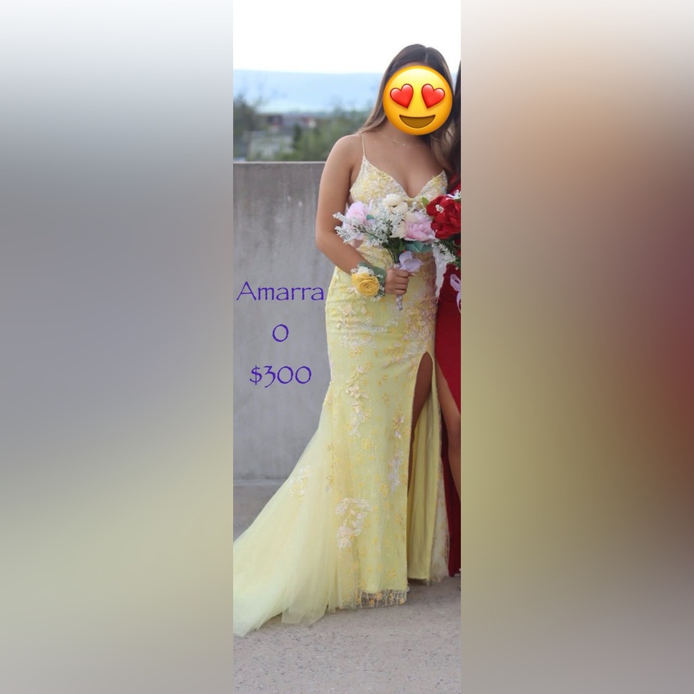 Amarra Elegant Yellow Floral Gown